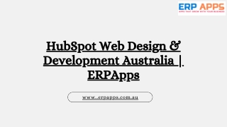 HubSpot Web Design & Development Australia  ERPApps