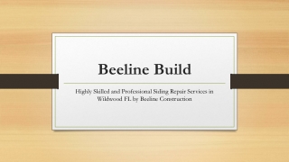 Highly Skilled and Professional Siding Repair Services in Wildwood FL by Beeline Construction