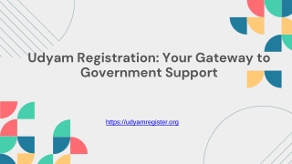 Udyam Registration Your Gateway to Government Support