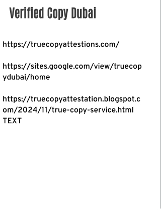 Verified Copy Dubai
