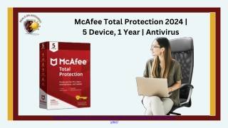 McAfee Total Protection 2024  5 Device, 1 Year  Antivirus