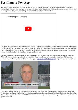 Best Inmate Text App