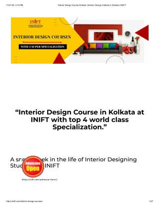 Interior Designing Institute In Kolkata
