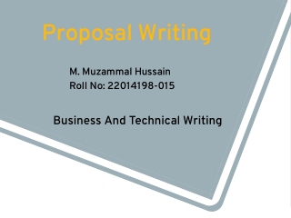 Proposal writing ppt