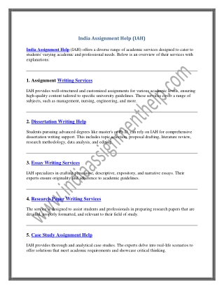 India Assignment Help
