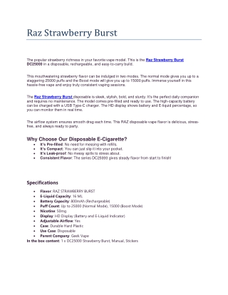 Raz Strawberry Burst