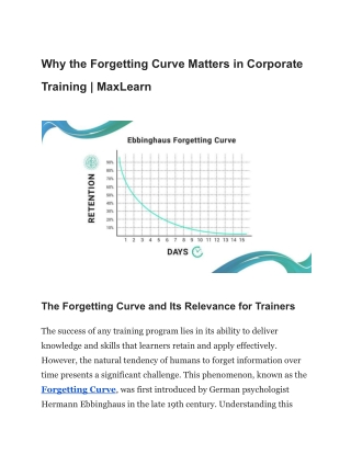 Why the Forgetting Curve Matters in Corporate Training _ MaxLearn