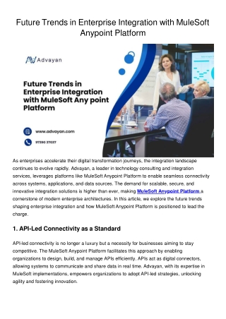 Integration with MuleSoft Anypoint Platform