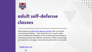 Adult Self-Defense Classes - Tkd Armor Academy