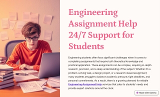 Best Engineering Assignment Help for Students l 24/7 Support