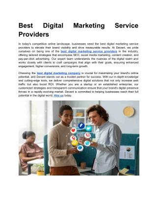 Best Digital Marketing Service Providers