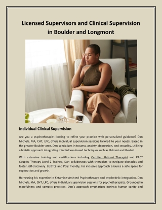 Licensed Supervisors and Clinical Supervision in Boulder and Longmont