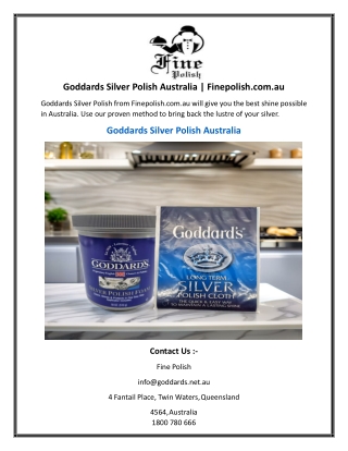 Goddards Silver Polish Australia  Finepolish.com.au
