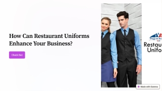 How Can Restaurant Uniforms Enhance Your Business?