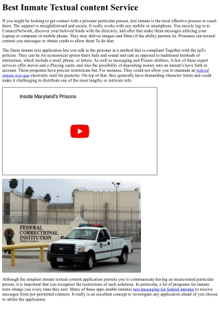 Most effective Inmate Textual content Service