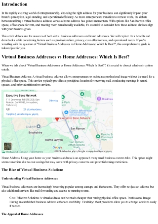 Virtual Service Addresses vs Home Addresses: Which Is Best?