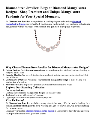 Diamondtree Jeweller Design