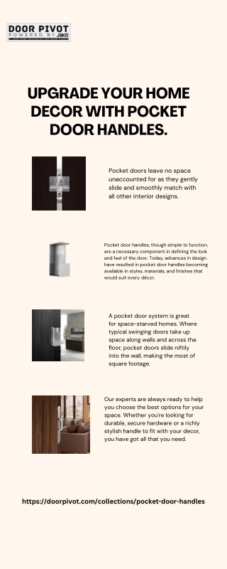 Upgrade Your Home Decor with Pocket Door Handles.