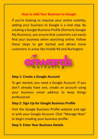 How Do I ADD My Business To Google
