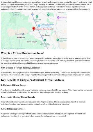 Maximize Your Brand Presence with a Professional Virtual Address
