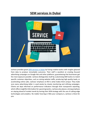 SEM services in Dubai