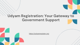 Udyam Registration Your Gateway to Government Support