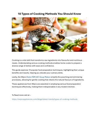 10 Types of Cooking Methods You Should Know