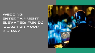 Wedding DJ Hire for Unforgettable Parties and Events