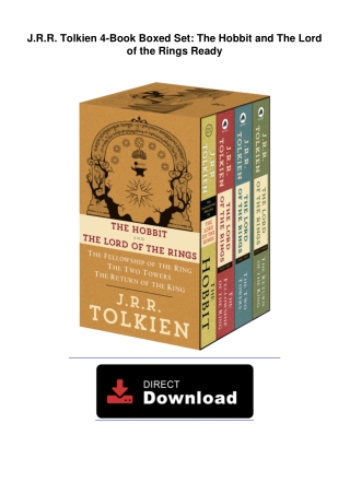 J.R.R. Tolkien 4-Book Boxed Set: The Hobbit and The Lord of the Rings Ready