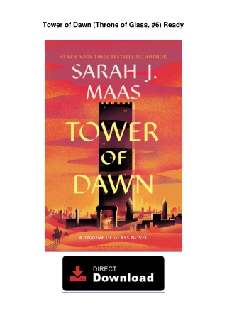 Tower of Dawn (Throne of Glass, #6) Free