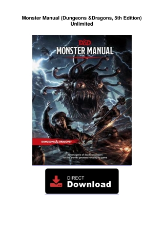 Monster Manual (Dungeons & Dragons, 5th Edition) Unlimited