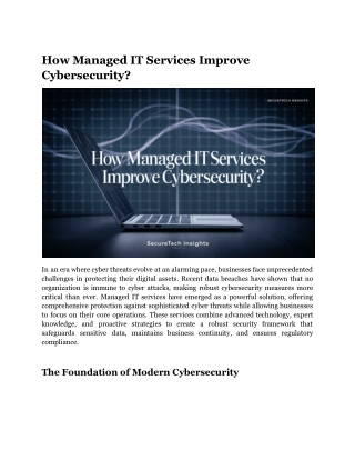 How Managed IT Services Improve Cybersecurity_