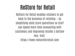 Restoreforretail