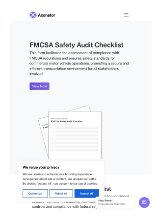 fmcsa safety audit checklist
