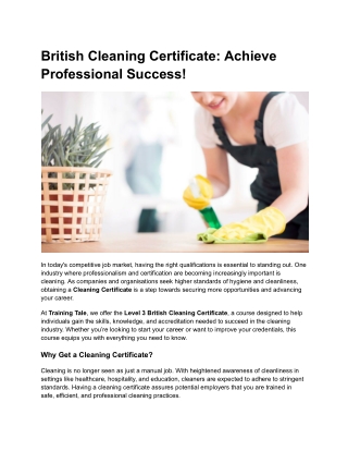 TT_ British Cleaning Certificate