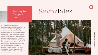 Exploring the Triangle of Love | Sevn Dates