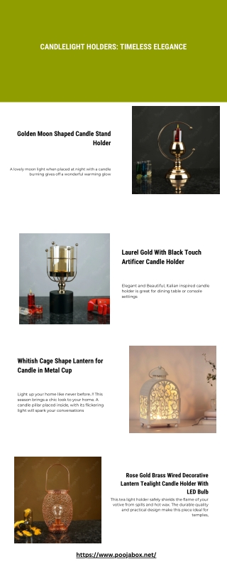 Candlelight Holders Timeless Elegance