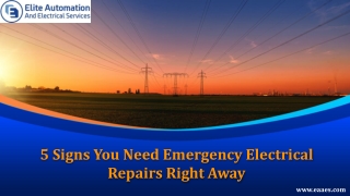 5 Signs You Need Emergency Electrical Repairs Right Away