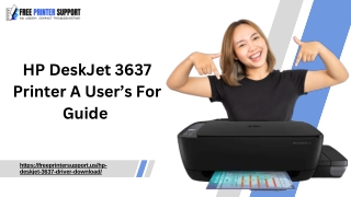 HP DeskJet 3637 Printer A User’s For Guide