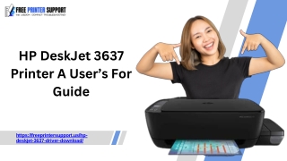 HP DeskJet 3637 Printer A User’s For Guide