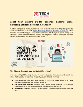 TechMetronix - Digital Marketing Services Provider in Gurgaon