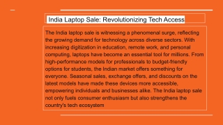 _India Laptop Sale