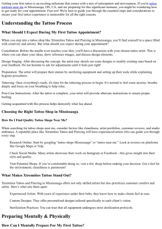 First Tattoo? Here's How to Prepare for Your Appointment in Mississauga