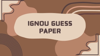 IGNOU Guess Paper