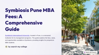 Symbiosis-Pune MBA Fees A Comprehensive Guide