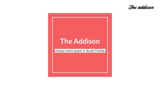 Elegant Event Venue in Boca Raton - The Addison