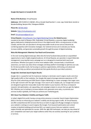 Virtual Raaasta Digital Marketing Agency in Hyderabad