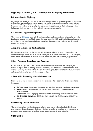 App Development Company in the USA