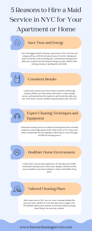 5 Reasons to Hire a Maid Service in NYC for Your Apartment or Home