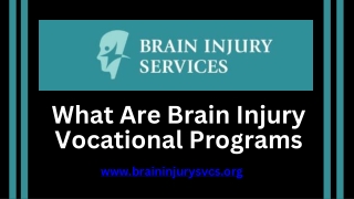 What Are Brain Injury Vocational Programs